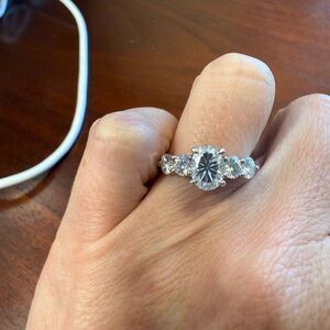 Moissanite Ring 925 silver 1.5 ct